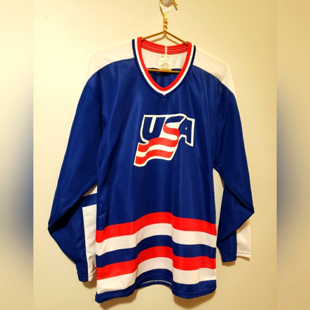 Vintage CCM Maska USA Hockey Jersey Mens Medium